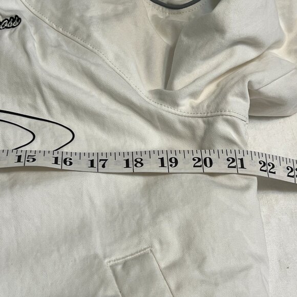 H&M Divided M Ivory Racing Jacket Bomber Varsity Puffer Women Streetwear Y2K - Picture 6 of 8